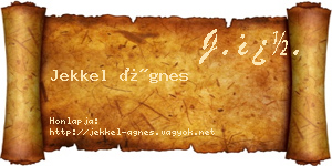 Jekkel Ágnes névjegykártya